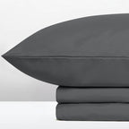 Σετ Σεντόνια με Λάστιχο Cannon Stonewashed 160X200+35 Dark Grey